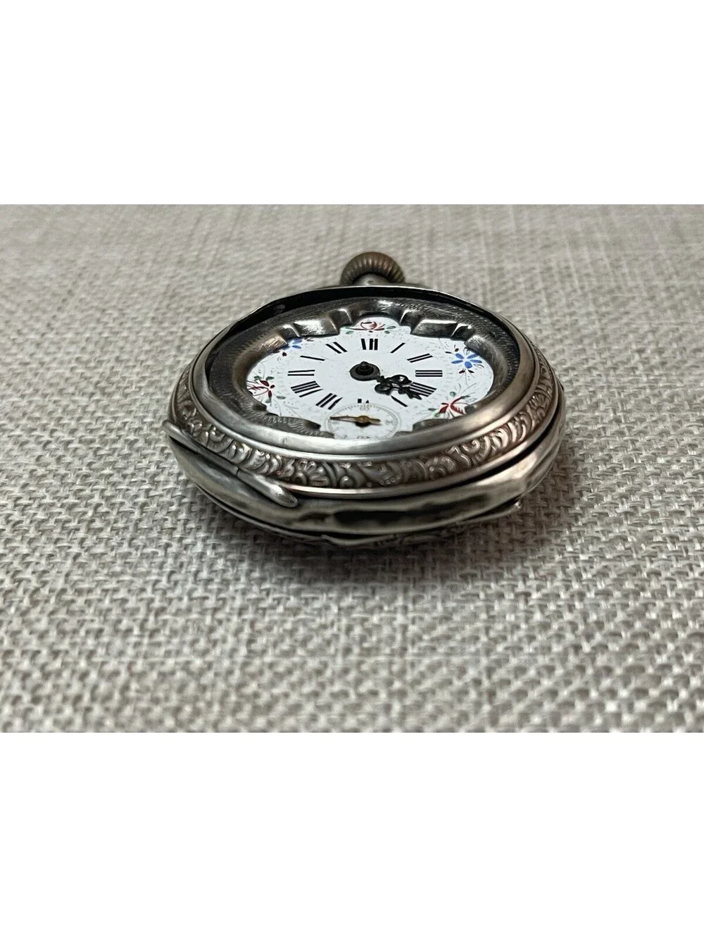 Antique Cylindre 10 Rubis 800 SILVER Pocket Watch ( Parts/Repair )